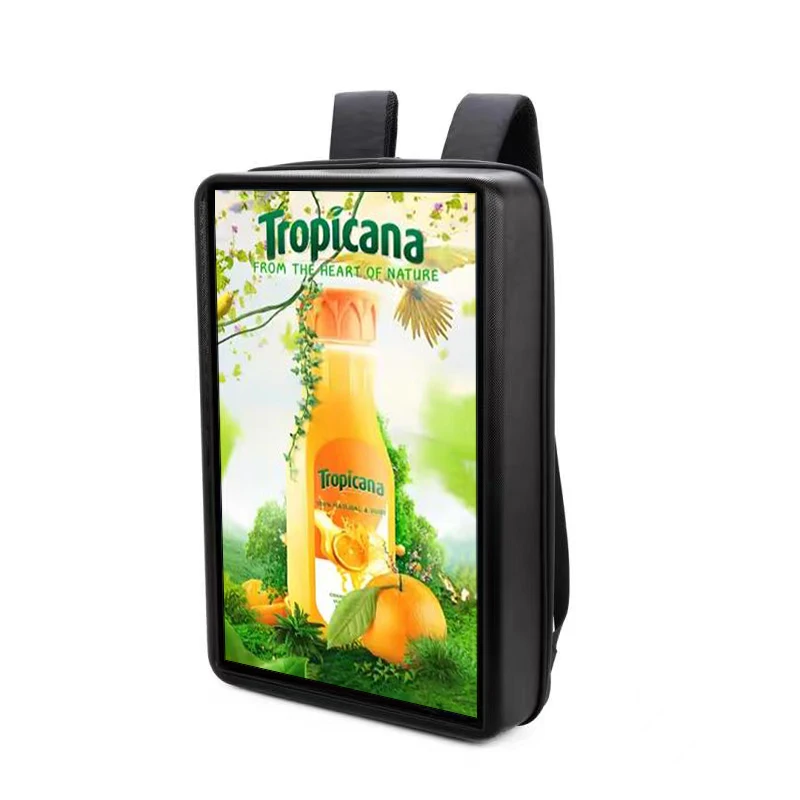 Outdoor Video Backpack Walking LCD Billboard 21.5 Inch Digital Advertising Screen Outdoor Backpack