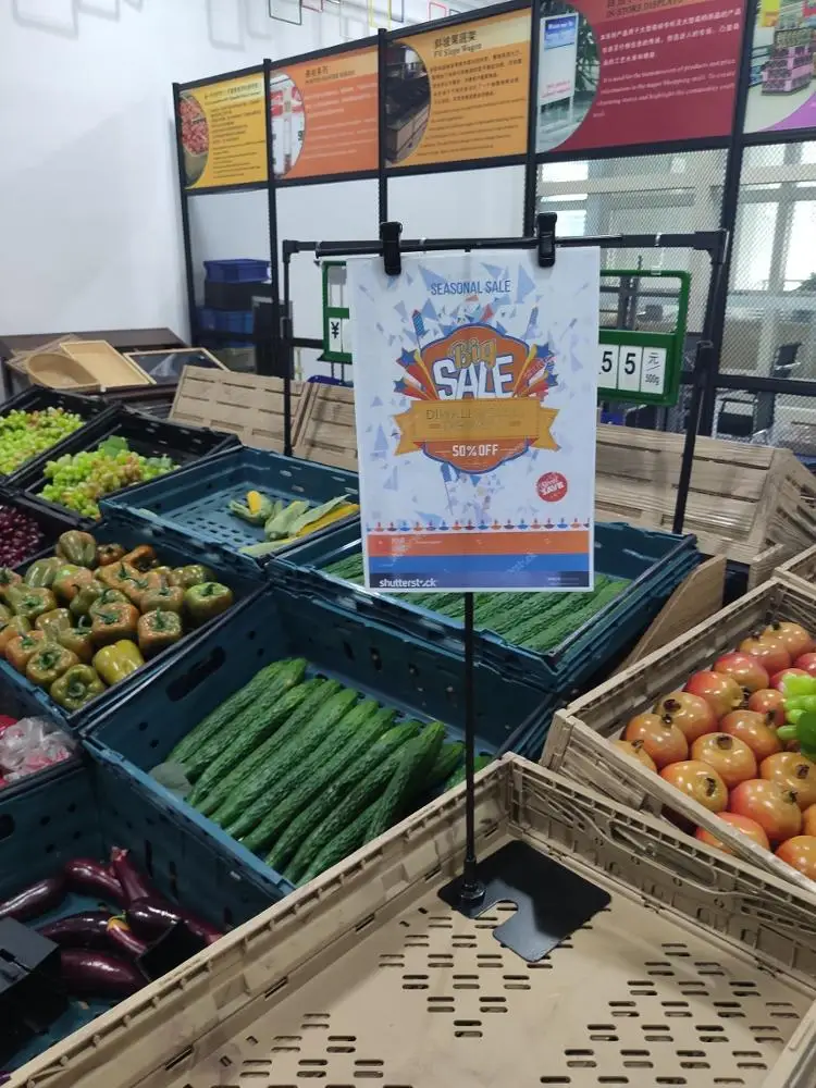 POP poster sign display stands T-Shape Banner Stand Price Tag Sign Holder