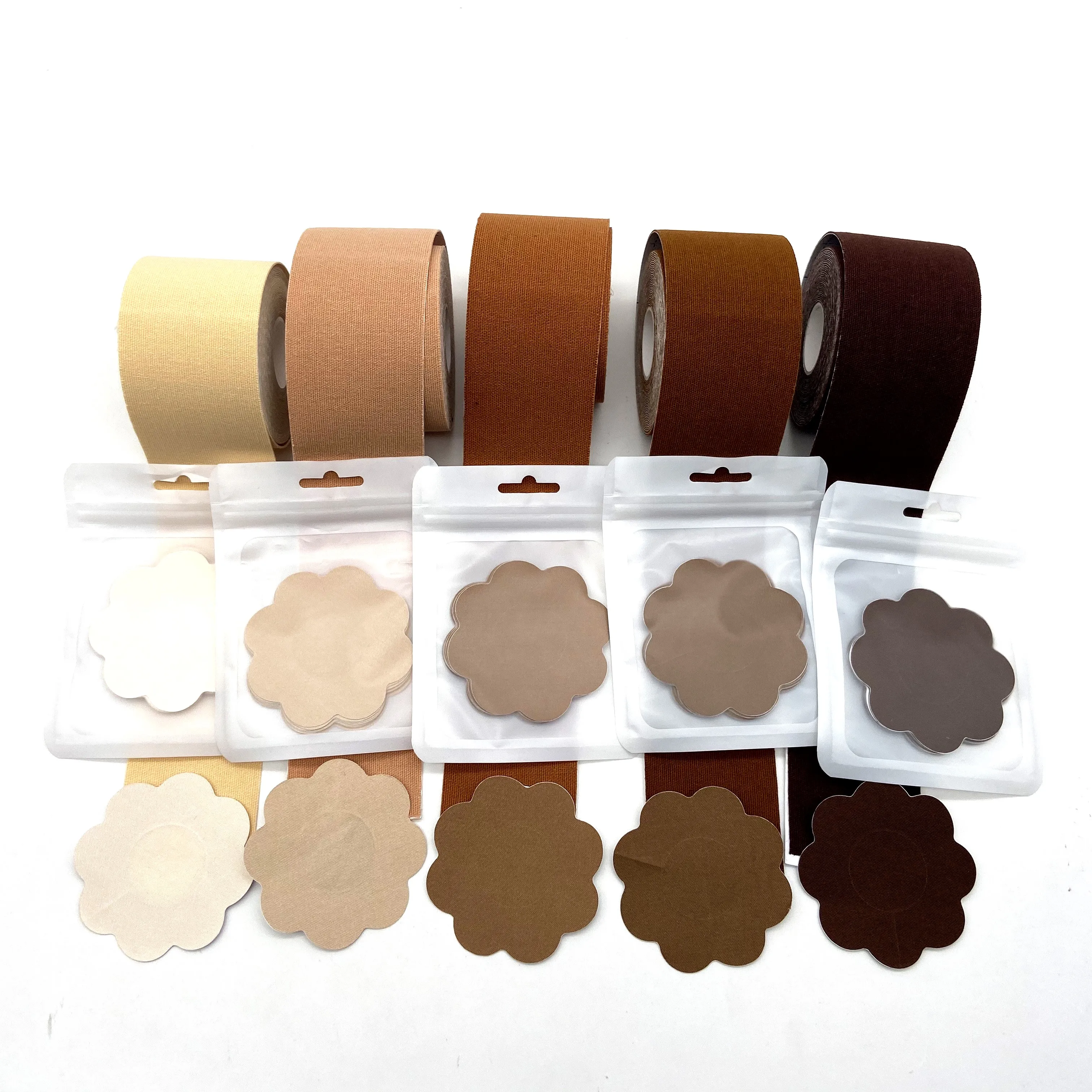 Latex Free Painless Tan Friendly Waterproof Boob Tape Invisible Instant Uplift  Breast Tape With Custom Pasties As A Set