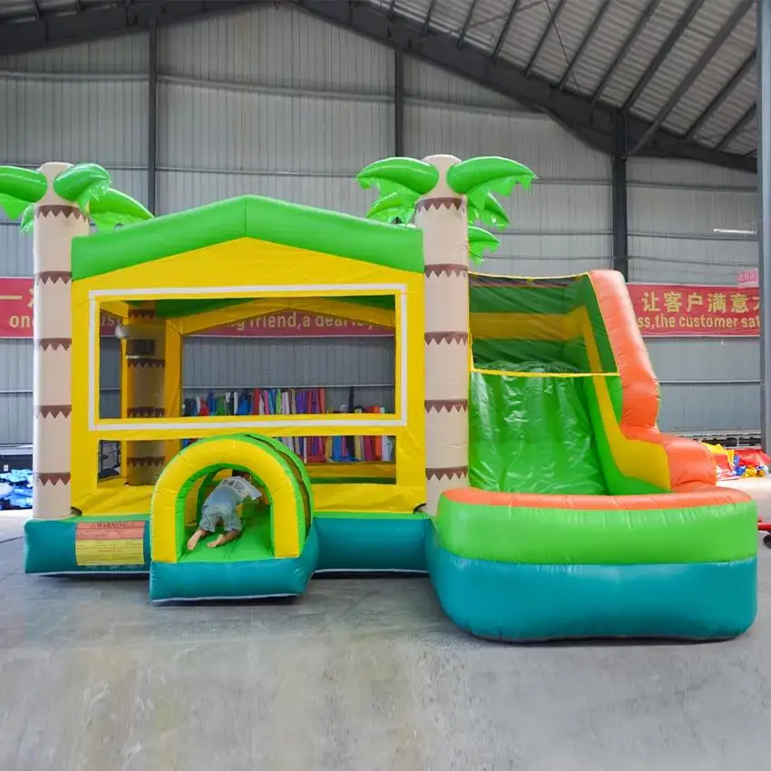 Commercial Kids Playground Obstacle Toboggan Gonflable Bouncy Water Slide Combo Bounce House Inflatable Bouncer Jumping Castle