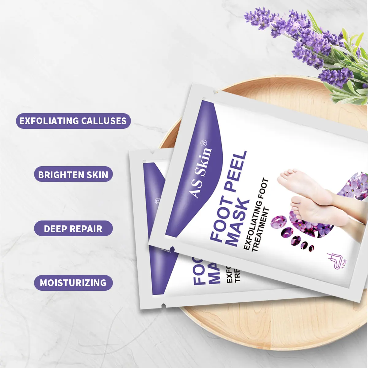Wholesale Organic Moisturizing Exfoliating Footmask Sock Organic Plant Extracts Feet Peeling Baby Your Foot Skin Care Mask