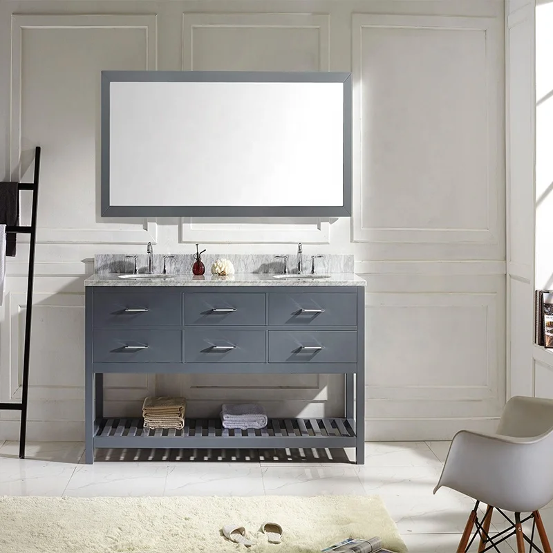 American shaker style floor vanity cheap wooden luxury bathroom furniture