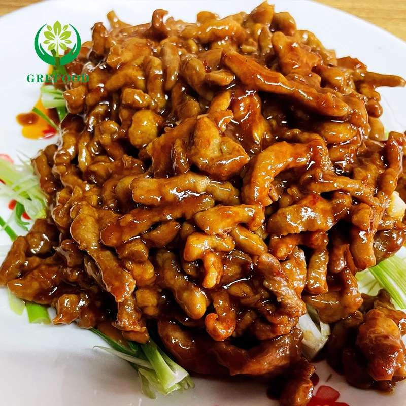 Best-selling TVP noodles low fat Spicy Snack food HALAL Soy Protein vegetarian food MUI textured vegetable protein