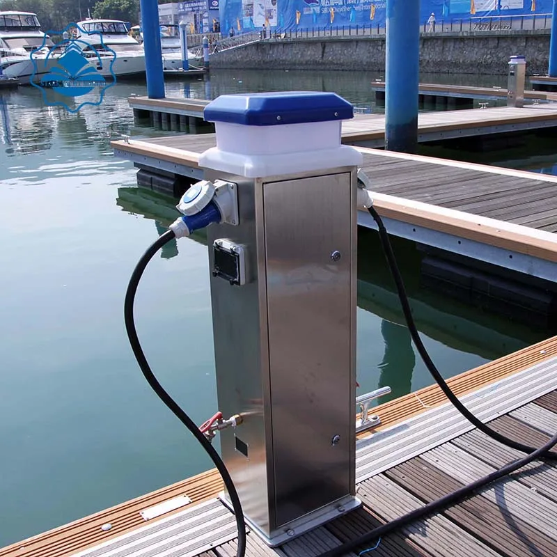 Best marine accessories Marina high quality electricity supply box stainless steel flutuante sale ponton