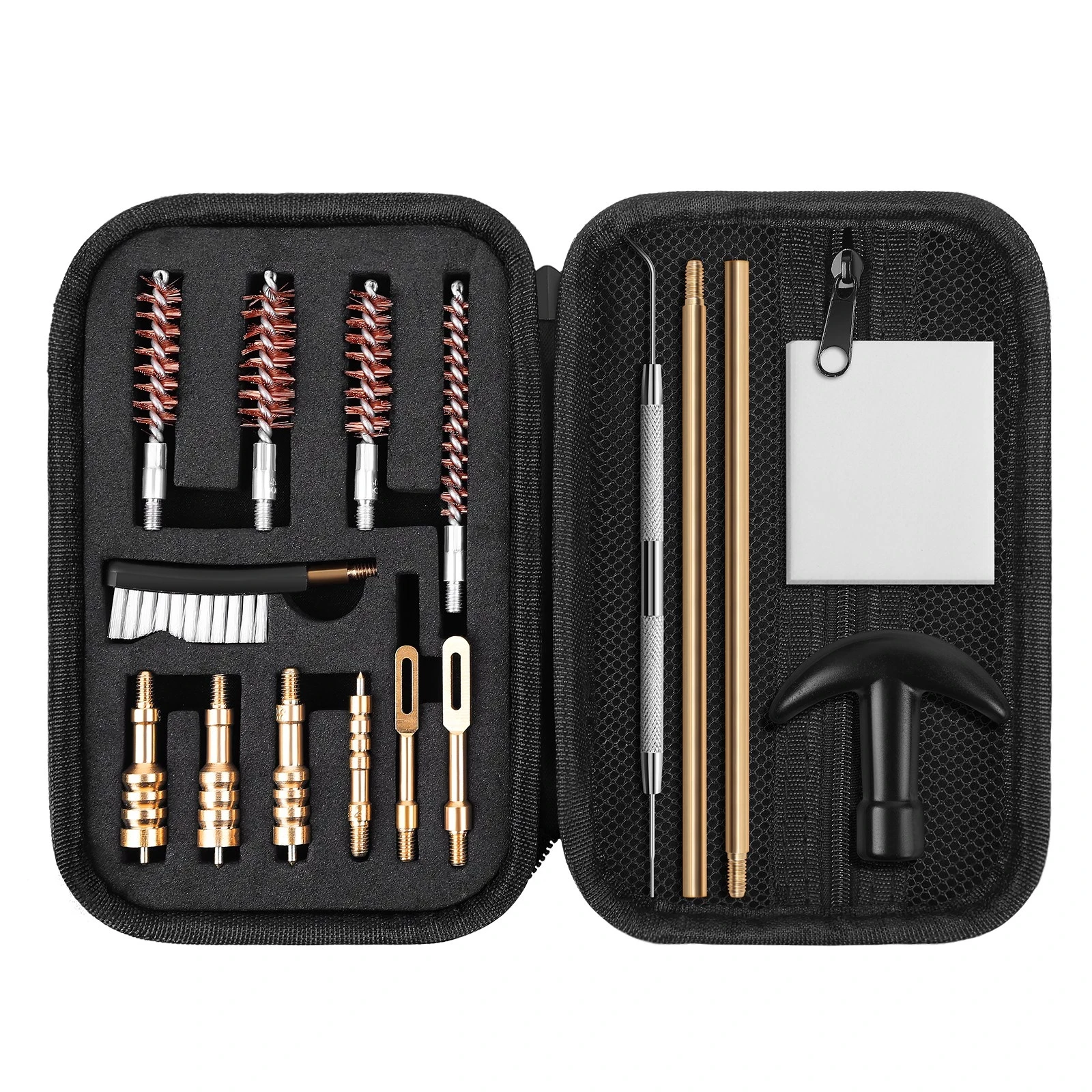 Brass Rod Multiple Brush Universal  .22 .357 380 Gun Cleaning Kit With Cloth Bag