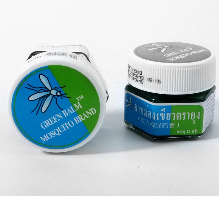 Thai green cream mosquito repellent cream cool oil anti-itch anti-mosquito anti-motion sickness child adult universal