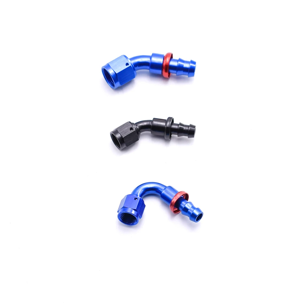 custom made hose ends Aluminum Alloy 6061-t6 AN Fitting Swivel Push-lock Oil fuel Hose End