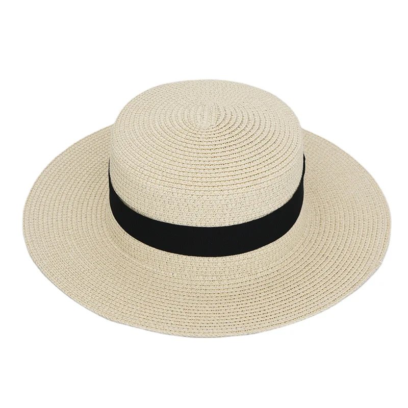 Hot selling solid ladies sun paper panama beach candy color women summer wholesale straw hats