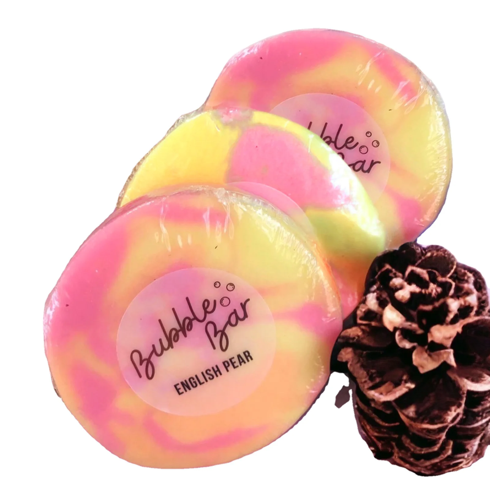 Premium Bath Bomb from Thailand English Pear Flagrant and Graceful Skin Relaxing Bubble Use for Soothing Bath Experience