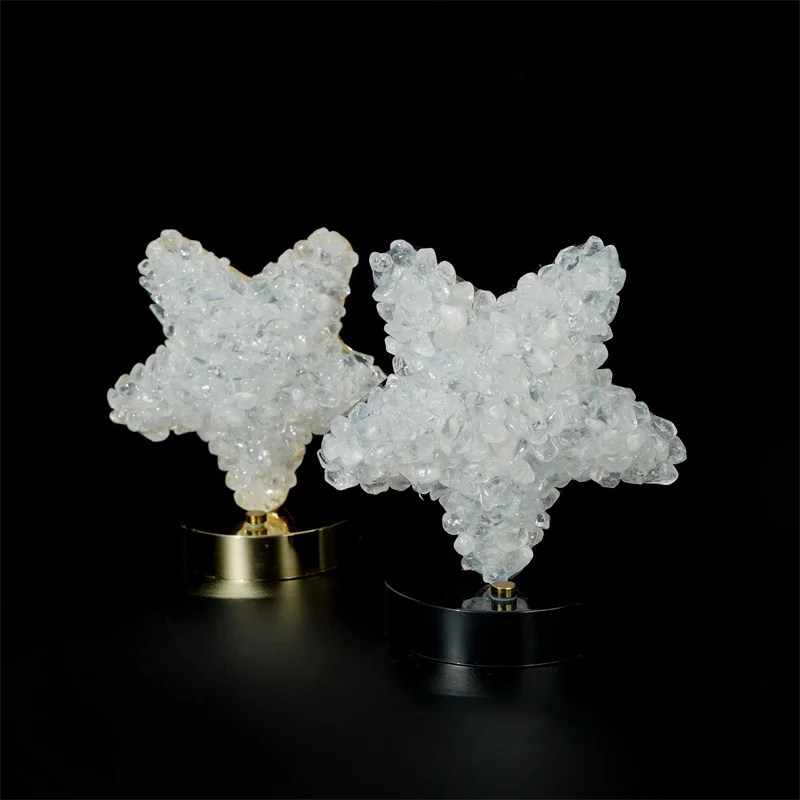 POP Crystal Night USB Light Amethyst Tumbled Stone Night Lamp Clear Rose Quartz Moon Star for Decoration