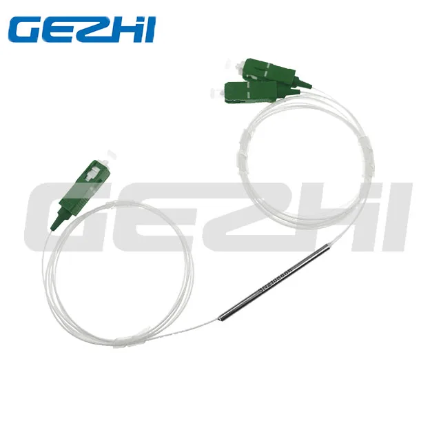 High quality 1x2 FBT splitter coupler 2 way PLC splitters 1x2 fiber optic splitter