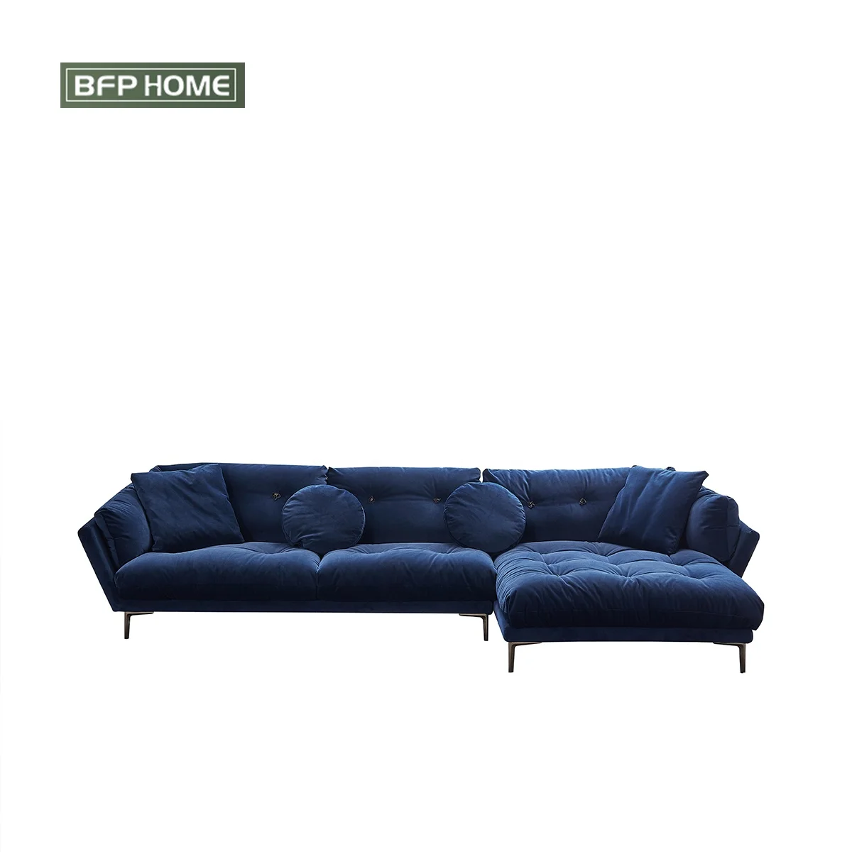 BFP HOME Factory Price Modern Fabric Luxury Style Solid wood furniture Living Room Sofa Set