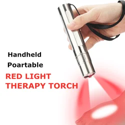 Hotsale 3 color led photon light therapy  630nm 660nm 850nm red light torch for  joints pain relief human and animals
