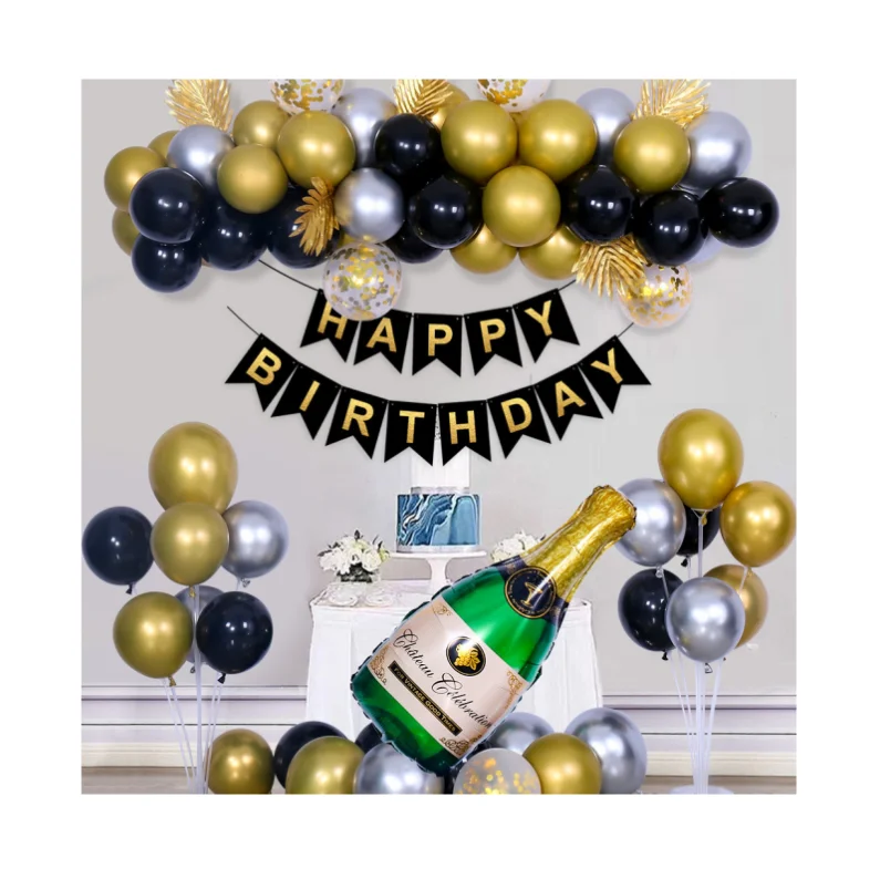 Birthdays Balloon Garland Arch Kit White Lavender Gold Confetti Balloon Arch for Birthday Wedding Baby Shower Decorations