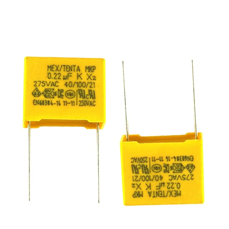 Производитель YTF предохранительный конденсатор 224K 275VAC 0 22 uf 220NF x2 шаг конденсатора 15 мм