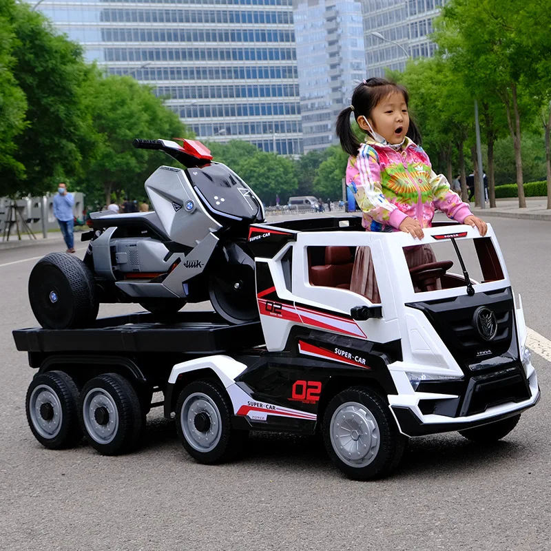 12V Kids Electric Truck Ride On Car With Remote Control For Children To Drive