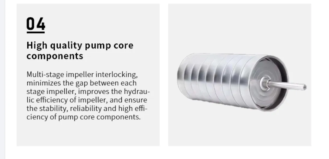 multi-stage centrifugal water pump stainless steel impeller high lift vertical water pump