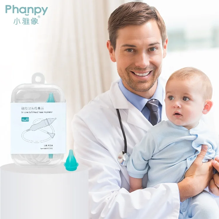 Phanpy Baby Silicone Nasal Aspirator Ajustable Suction Device BPA Free New Born Nose Sucker Infants Sniffle