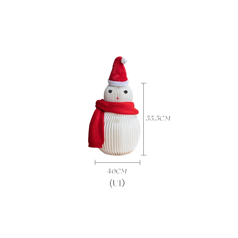 2022 NEW Christmas Snow Man With Xmas Hat And Christmas Red Scarf Folding Snow Man For Indoor Used