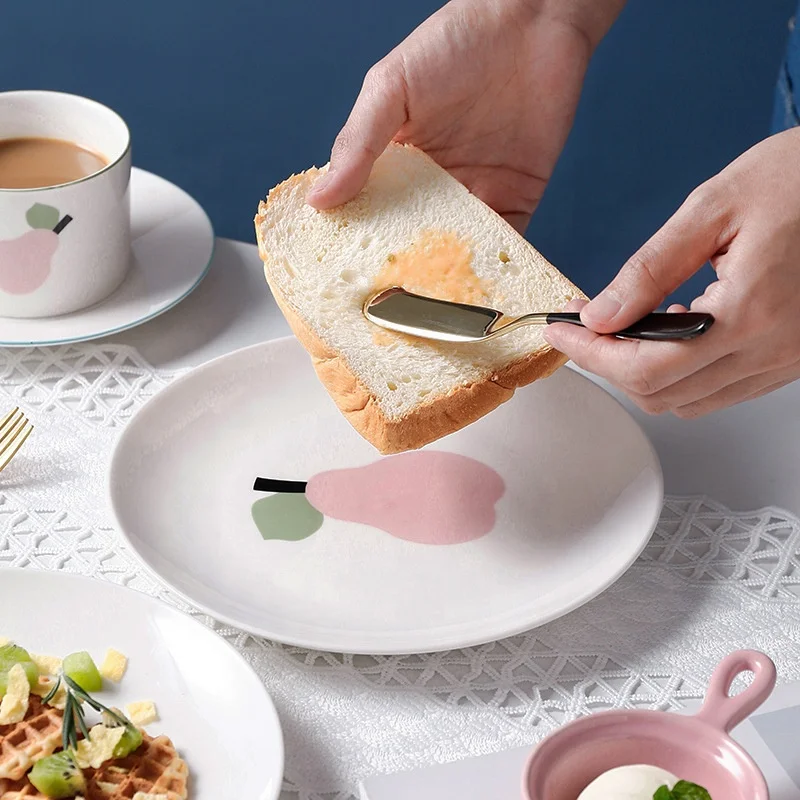 8Inch Ceramic Dishes Korean Ceramic Dish & Plates Household Breakfast Plate Dish