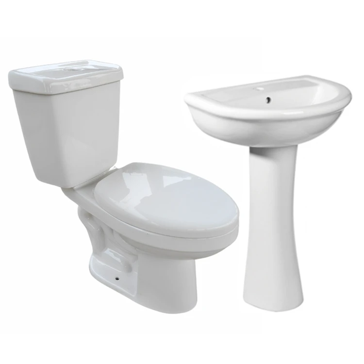 China wash basin bathroom wc sink ceramic wash basin two piece toilet bowl set