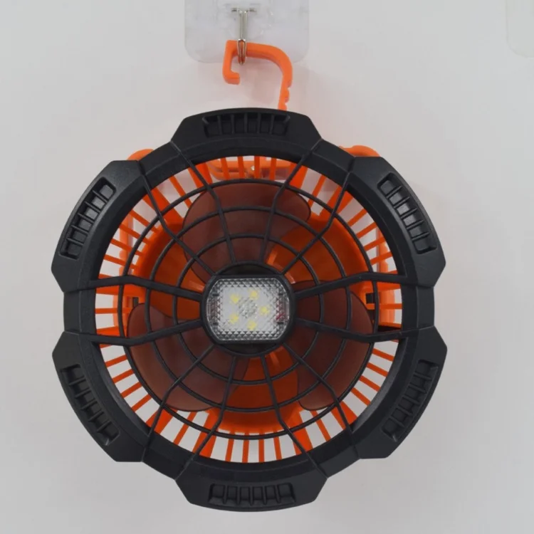 SRL Camping Fan with LED Lamp Portable Cooling Tent Fan 5200mAh Adjustable Quiet USB Rechargeable Lightweight Camping light fan