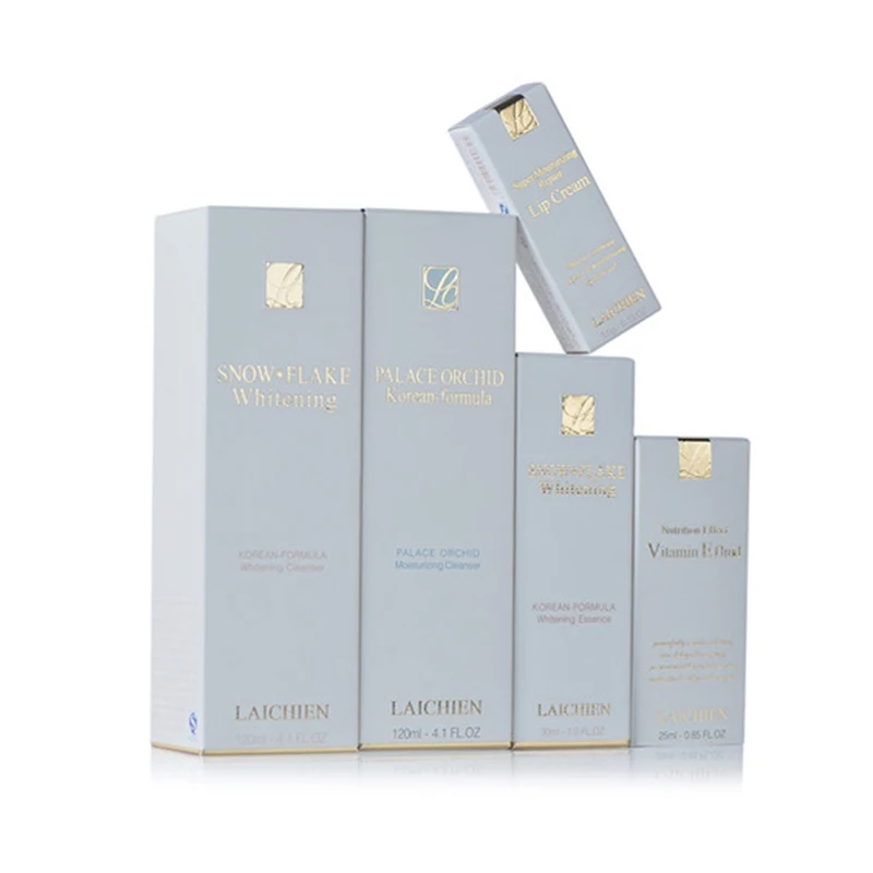 Синие роскошные косметические принадлежности OEM средства для ухода за кожей блеск губ парфюм косметика Упаковочная бумажная коробка