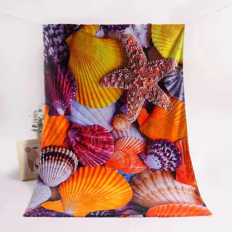 Custom Digital Reactive Printed Cotton  Velour Beach Towel  for Sports  Concerts