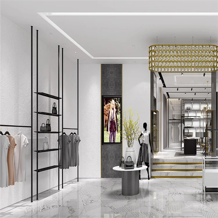 CIRI Luxury Glass Storage Cabinets Shoes Clothes Solid Wood Display Cabinets For Clothing Store Decoration