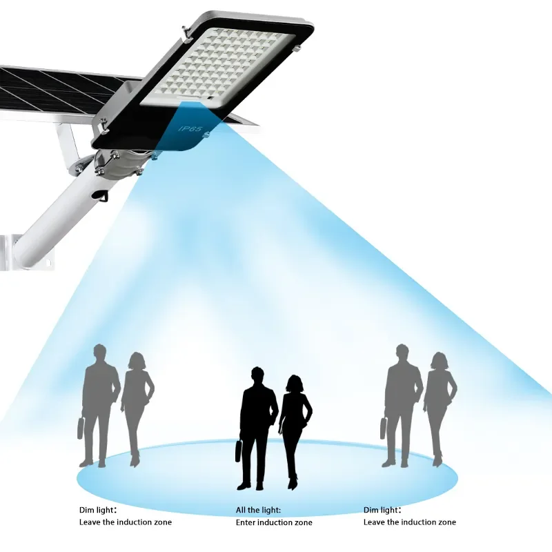 Smart SMD Human Body Induction 100w 200w 300w 400w Street Lighting Led Solar Powered Road Lamp