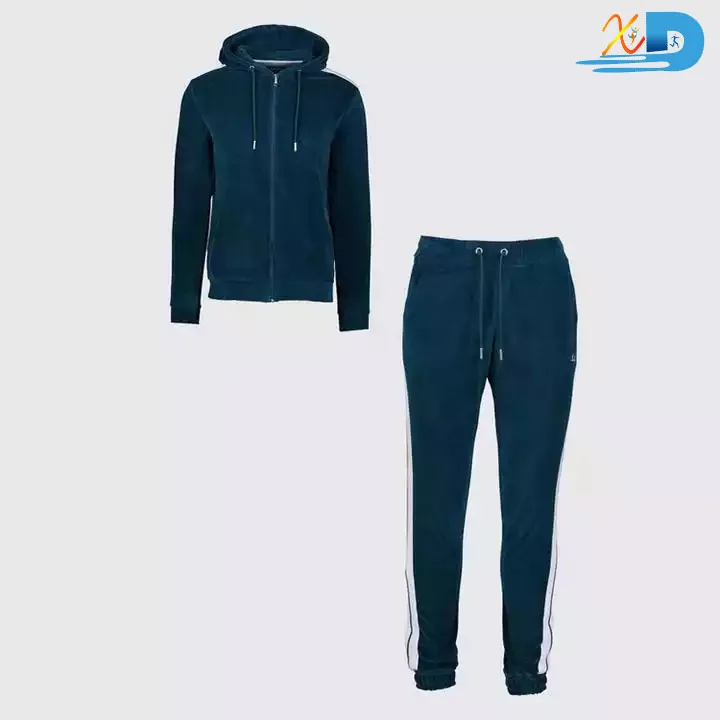 Wholesale Custom Sweatsuit Tracksuit Set Hot Sale Stylish Men  Custom Velour Tracksuits With Side Tape