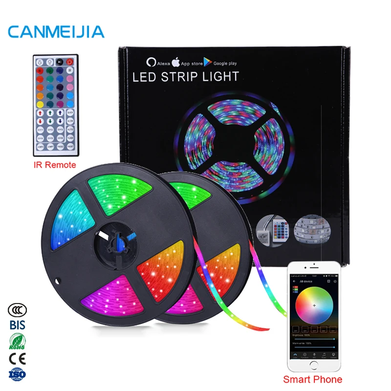 5050 LED light Strip 5M Waterproof DC 24V RGBW Colorful Light  Buy TV Smart BT Remote Control Decoration Light Led Lamp
