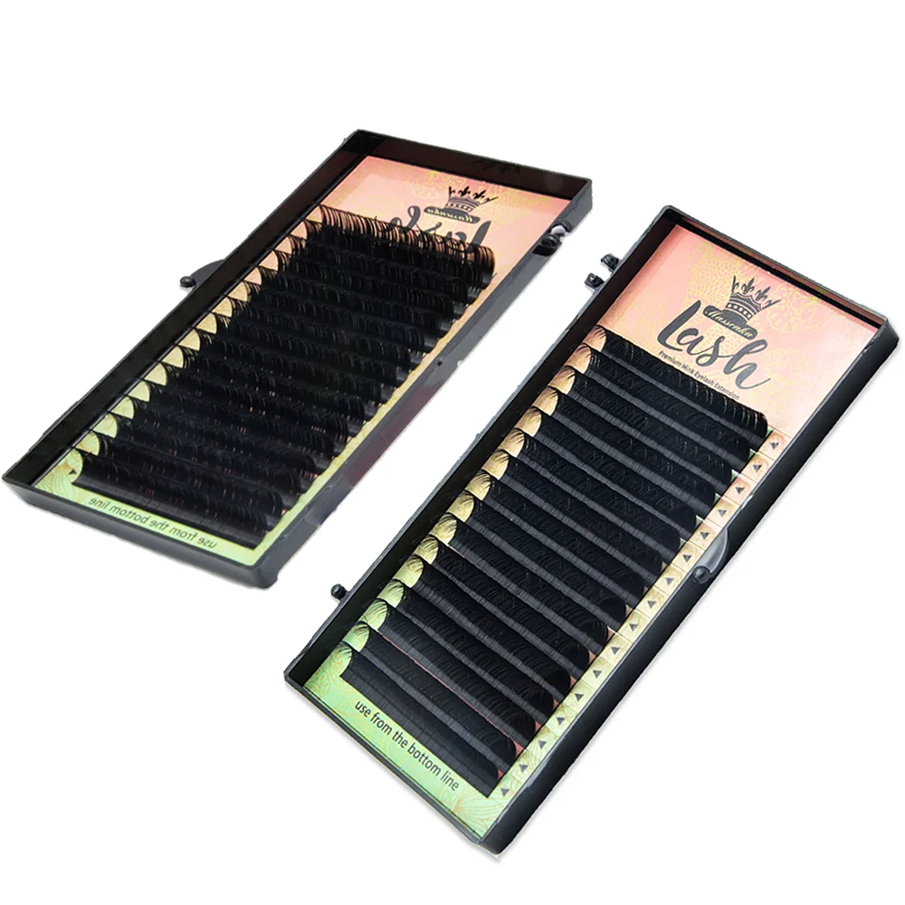 Masscaku private label DD Curl Custom Lash Extended Matte Black Lash Extended