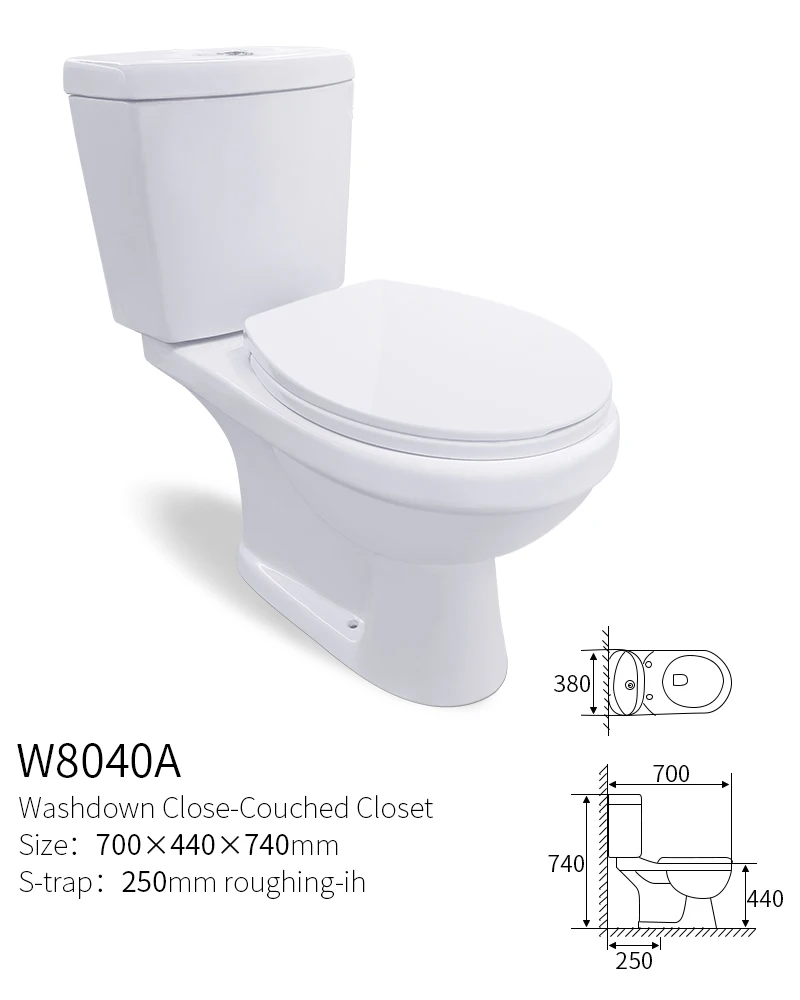 Bathroom sanitary ware toilet bowl water closet S trap ceramic cheap wc toilet