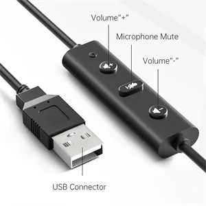Гарнитура для колл-центра UHURU USB-гарнитура с микрофоном и регулировкой громкости телефонные