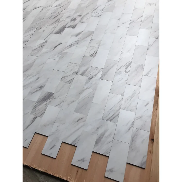 White Stone Look Peel and Stick Tile Backsplash