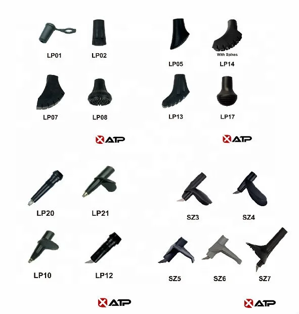 Customized logo XATP Aluminium 7075 3 section adjustable walking hiking stick telescoping pole