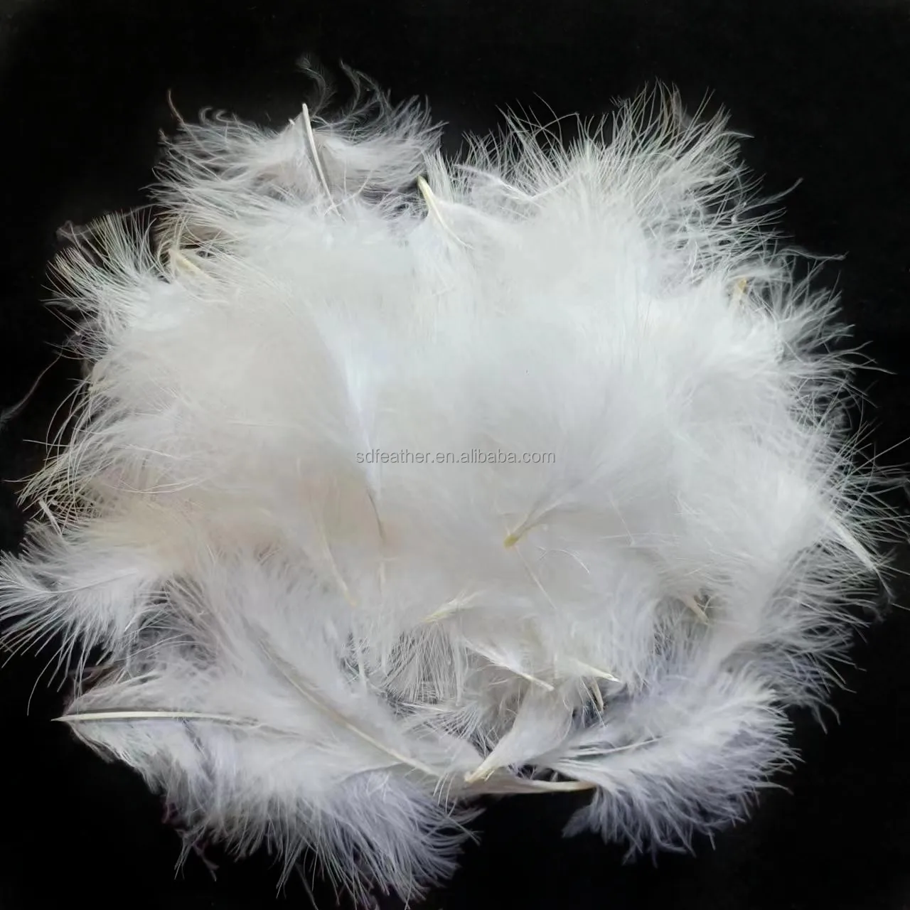 Turkey feathers 4-5' Bleached white Turkey fluffy marabou feathers  loose feather for dress costumes crafts decor  fly fishing
