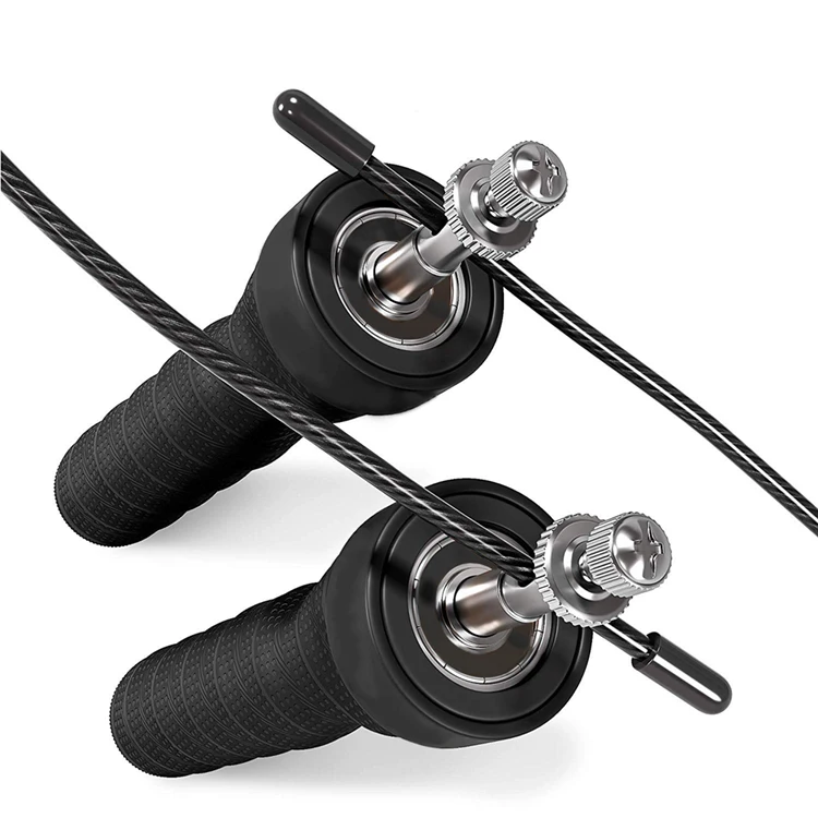MKAS Custom logo Adjustable Aluminium Handle High Speed Self Locking Skipping Jump Rope