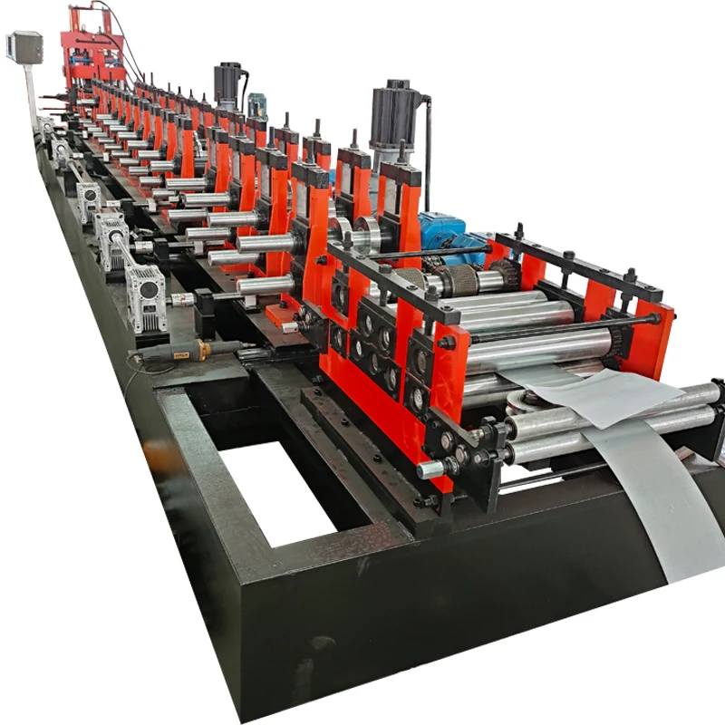 Full Automatic Steel Frame China C Section Cold Roll Form High Speed Purlin Machine with Auto Stacker