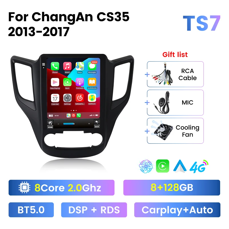 MEKEDE touch screen 9.7 inch car radio car-play auto gps navigation DVR rear camera for ChangAn CS35 2013-2017