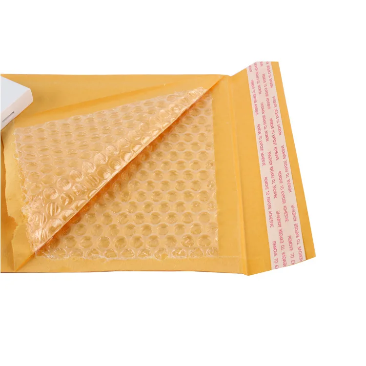 Golden kraft padded envelope bubble cushion mail express mailing bag custom size logo