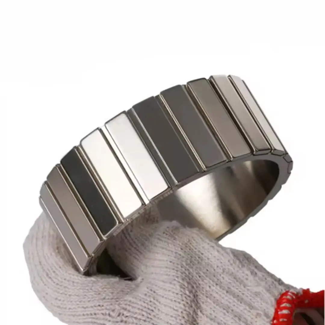 Free Generator Half Ring Arc Segment Rare Earth Magnet N48 Strong Magnet Ndfeb Industrial Flywheel Tile Arc Neodymium Magnets