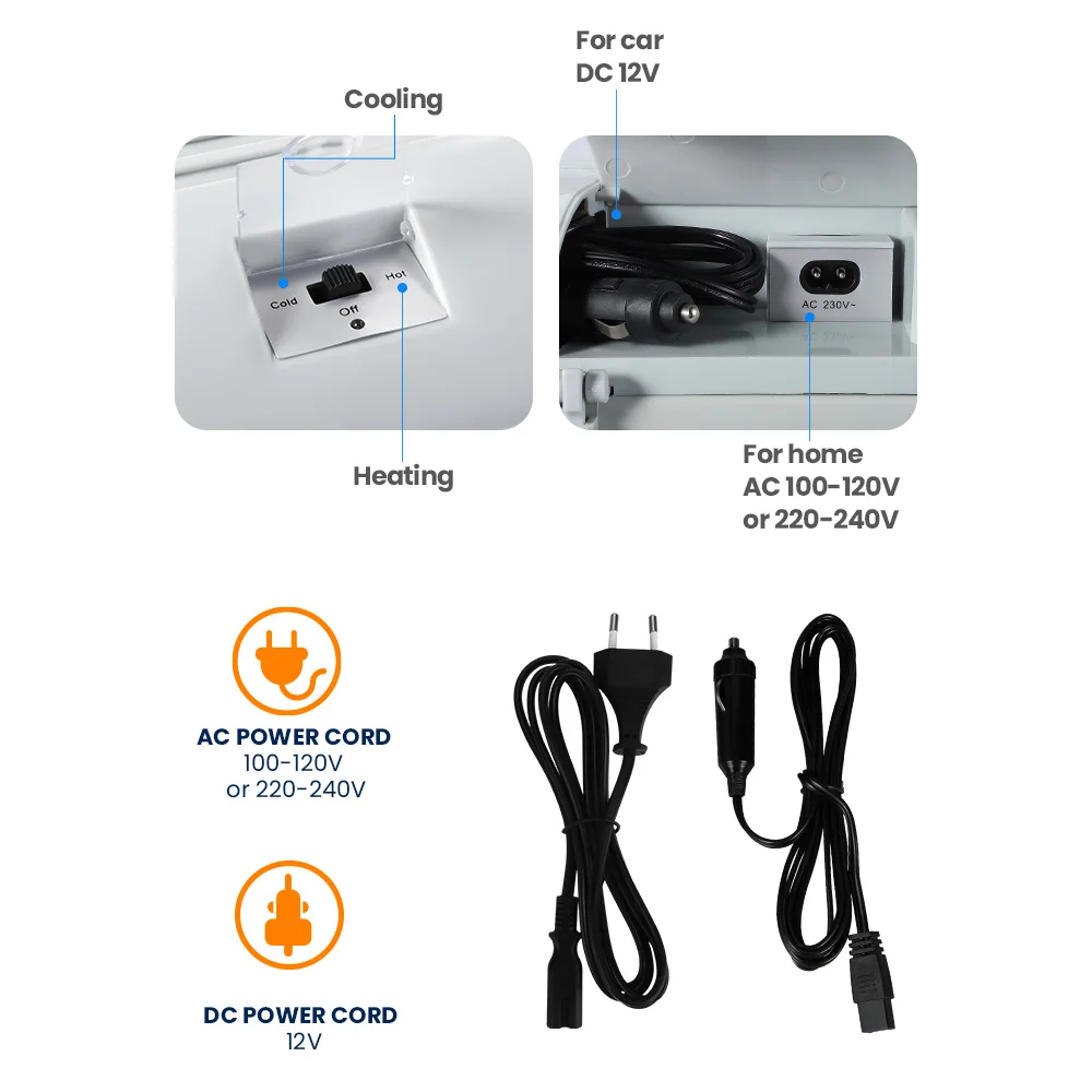 Evercool 24l Car Fridge Thermoelectric Cooler And Warmer Dc 12v Ac For Outdoor Camping Ec-0265