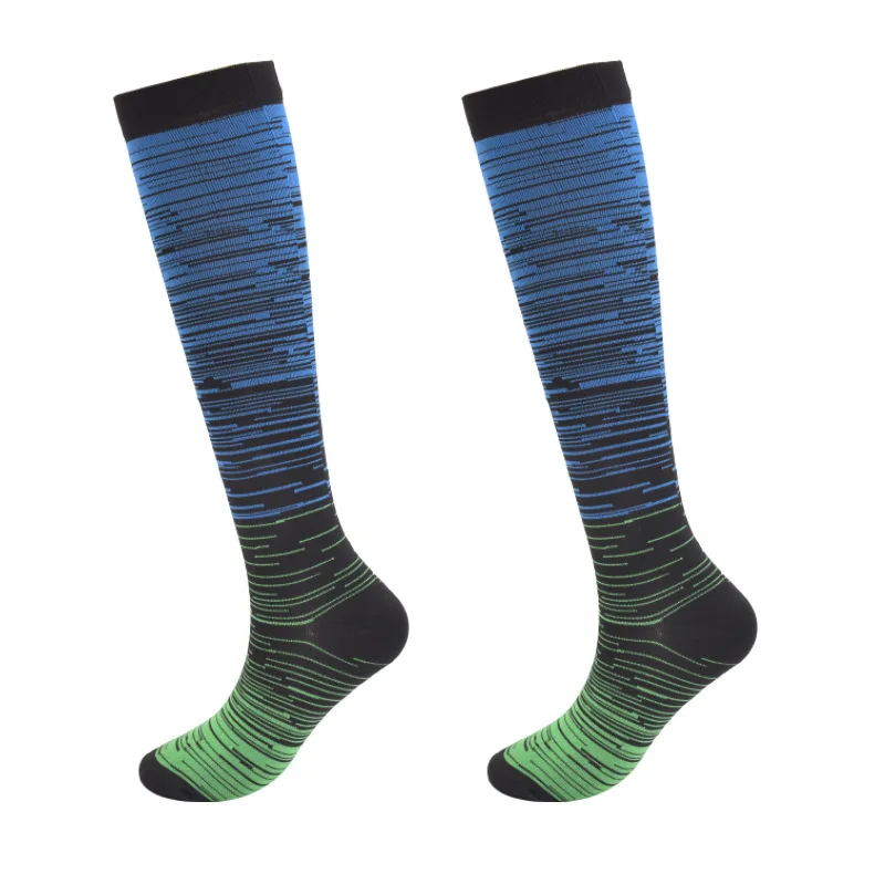 OEM Knee High Men Compression Yoga Soccer Socks Custom Logo Football Socks Design Compression Breathable Running Socks