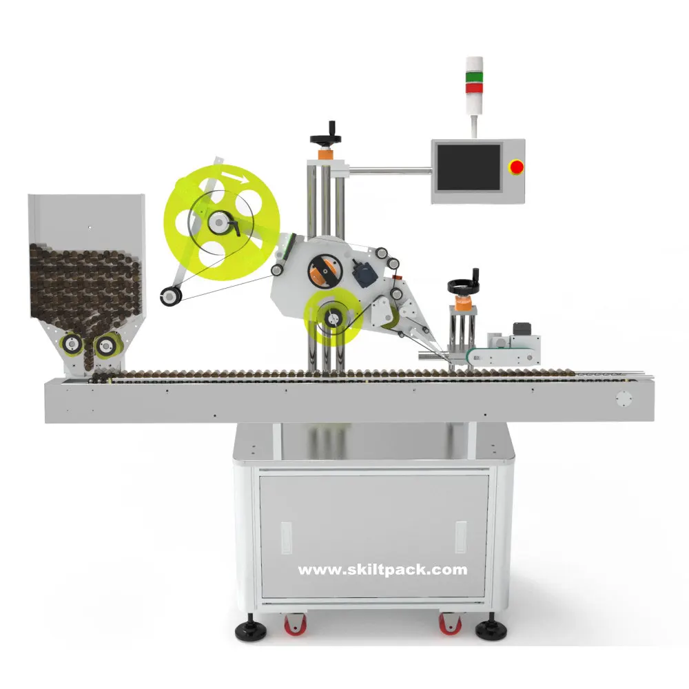 SKILT Syringe Label Applicator Horizontal Way Wrap Around Labeling Machine With Factory Price