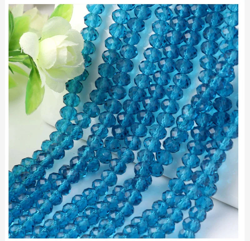 Blues Wholesale Round Glass Bead 36 Colors 3mm 4mm 6mm 8mm 10mm Loose Faceted Crystal Beads for Jewelry Making