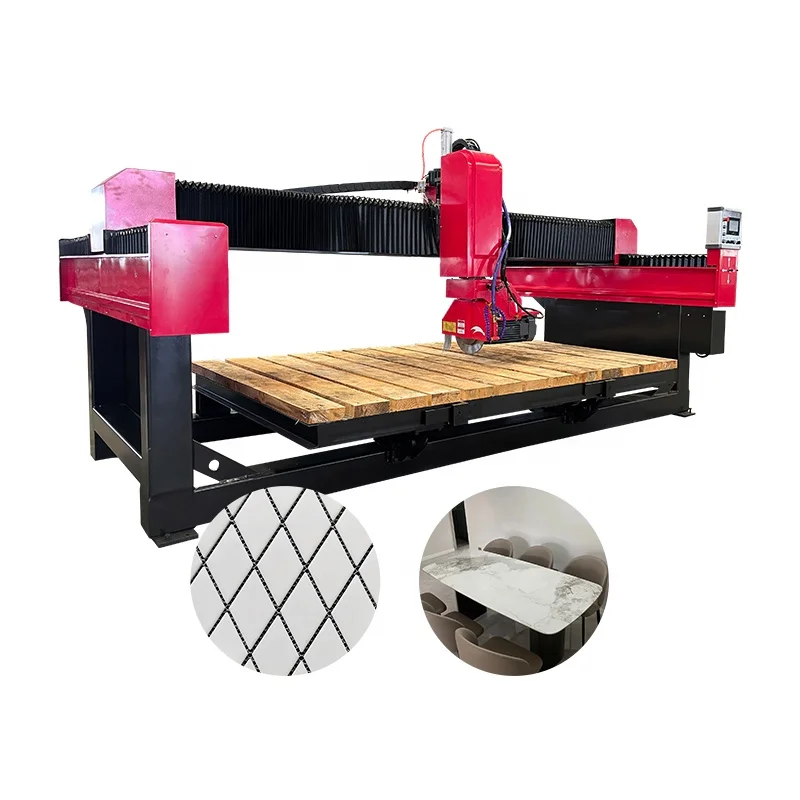 Hongyi Bridge Saw Cutter Machine For Natural Marble And Granite Floor Tiling Granite Tops