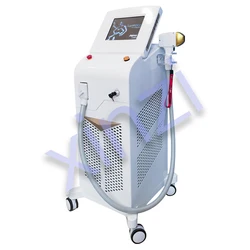 six big fan best air cooling Skin whitening 755nm 808nm 1064nm diode laser hair removal vertical machine