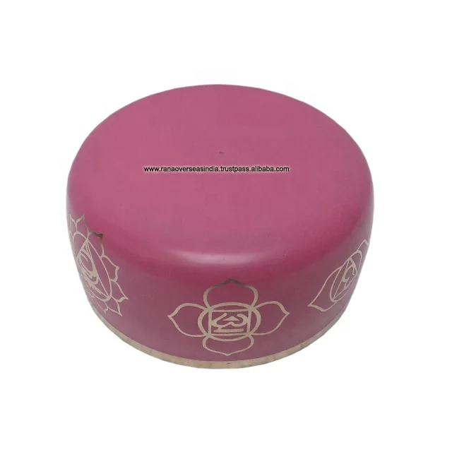  Тибетская медитационная чакра семь чакр 6 дюймов Поющая чаша с цветочным дизайном жизни